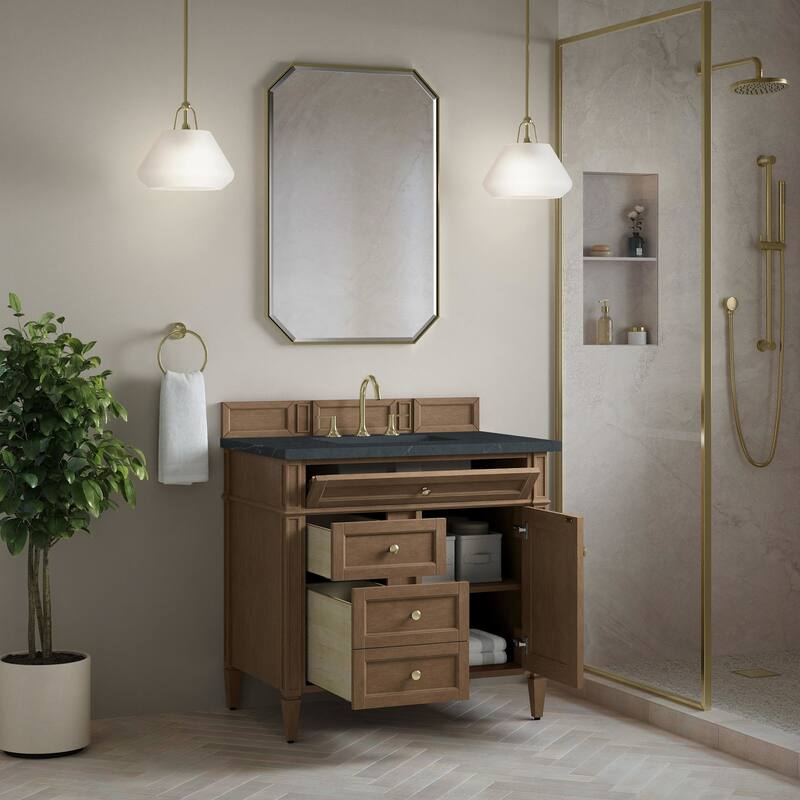 James Martin Vanities 655-V36-3CSP Brittany 36" Free Standing Single