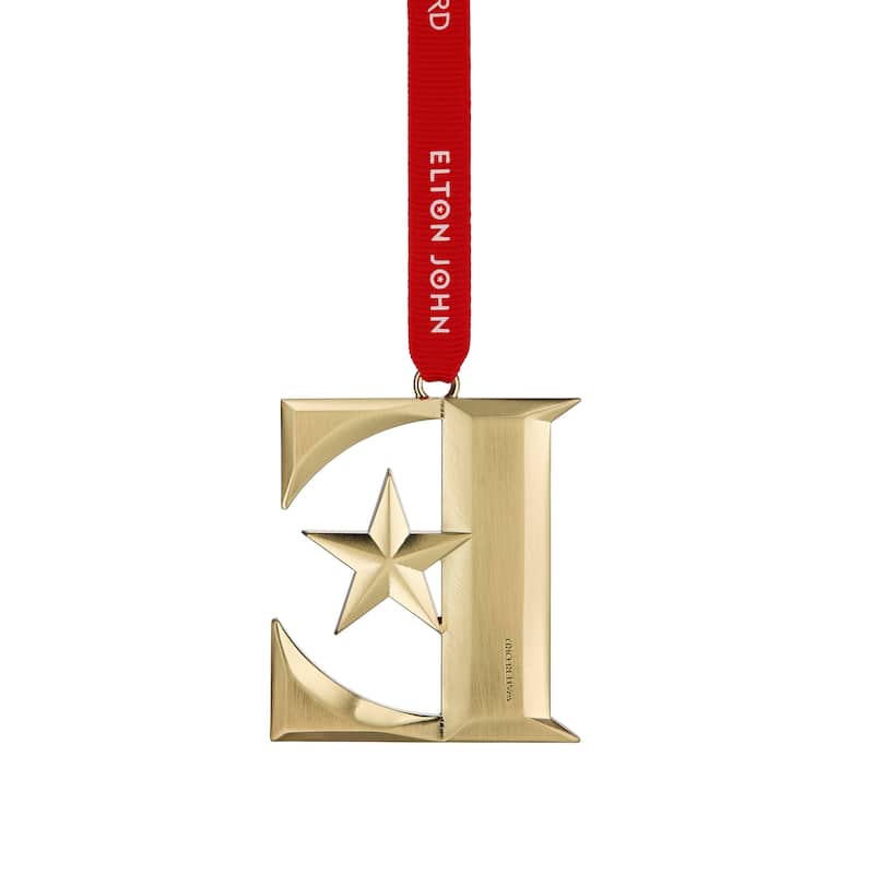 Waterford Elton John Golden E Icon Ornament