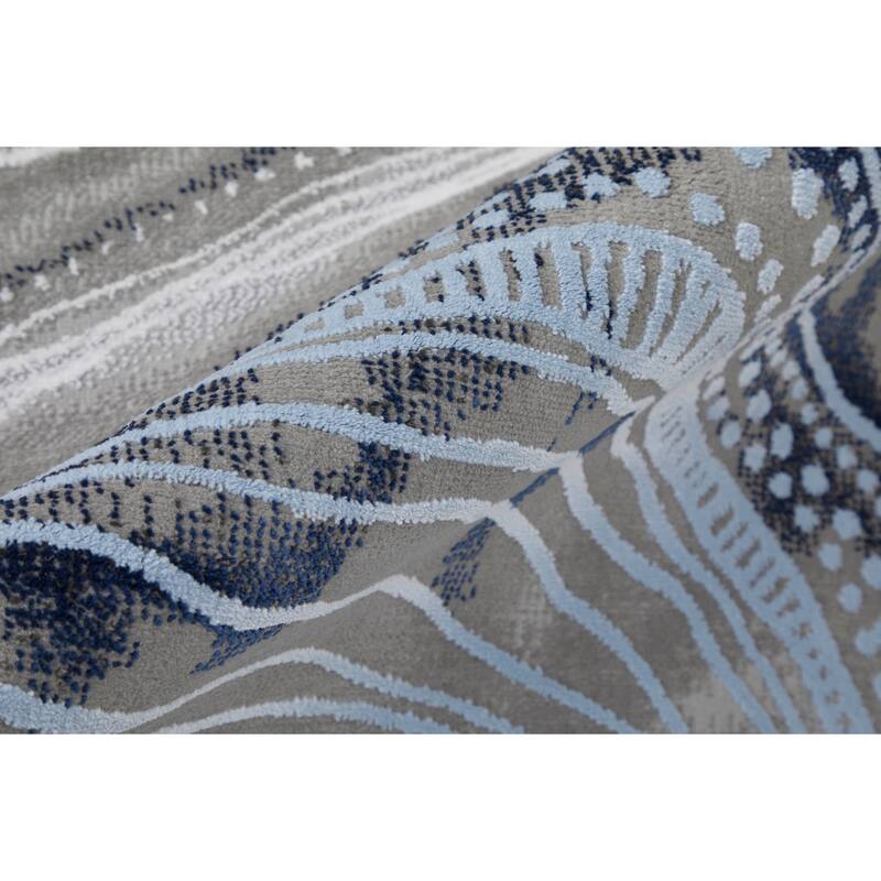 Grand Bazaar Javers Machine Made Abstract Modern Area Rug