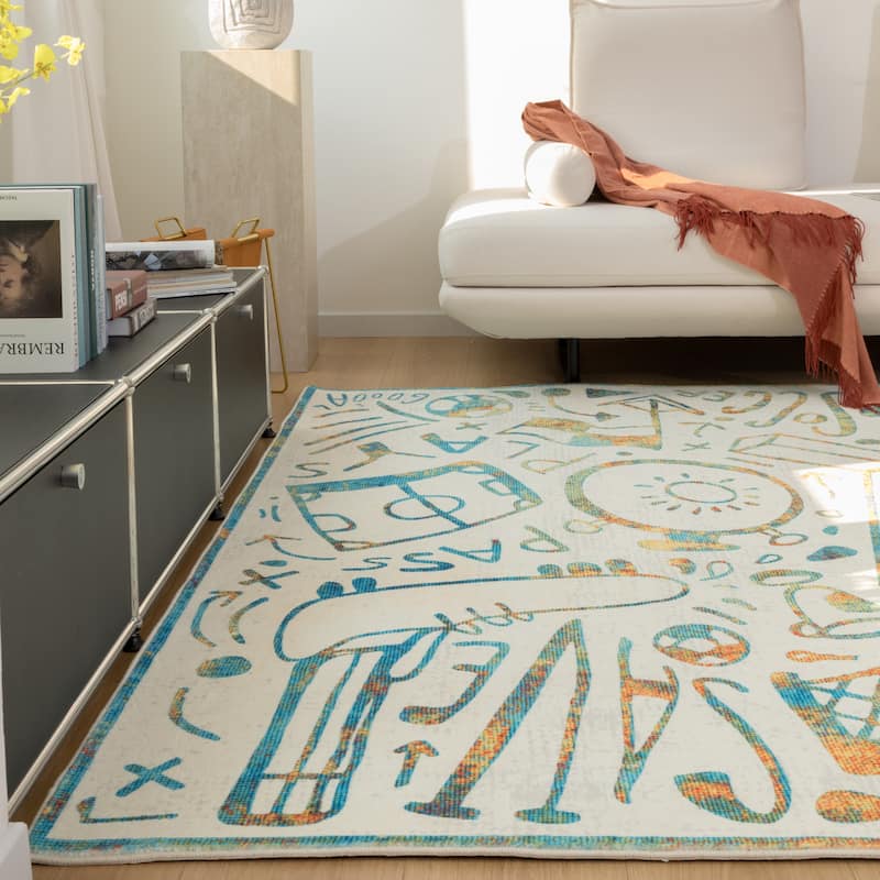Katie Merz SPORTSGLYPHS Soccer Area Rug