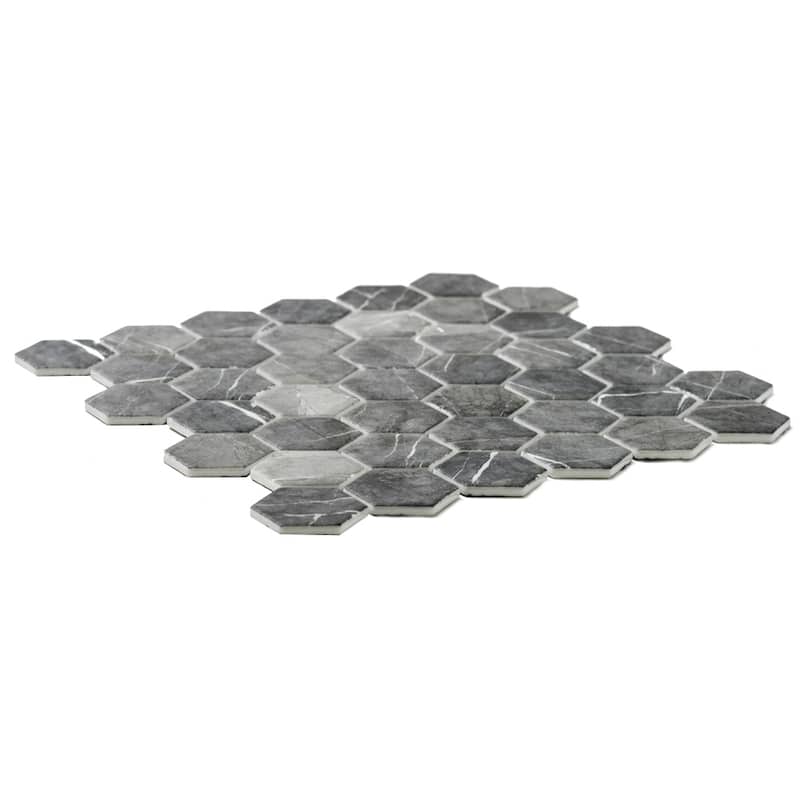 Eterna Hex 2x2 Glass Hexagon Mosaic Tile - Floor, Wall, Backsplash
