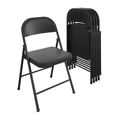 COSCO SmartFold™ All-Steel Folding Chair, 4-Pack