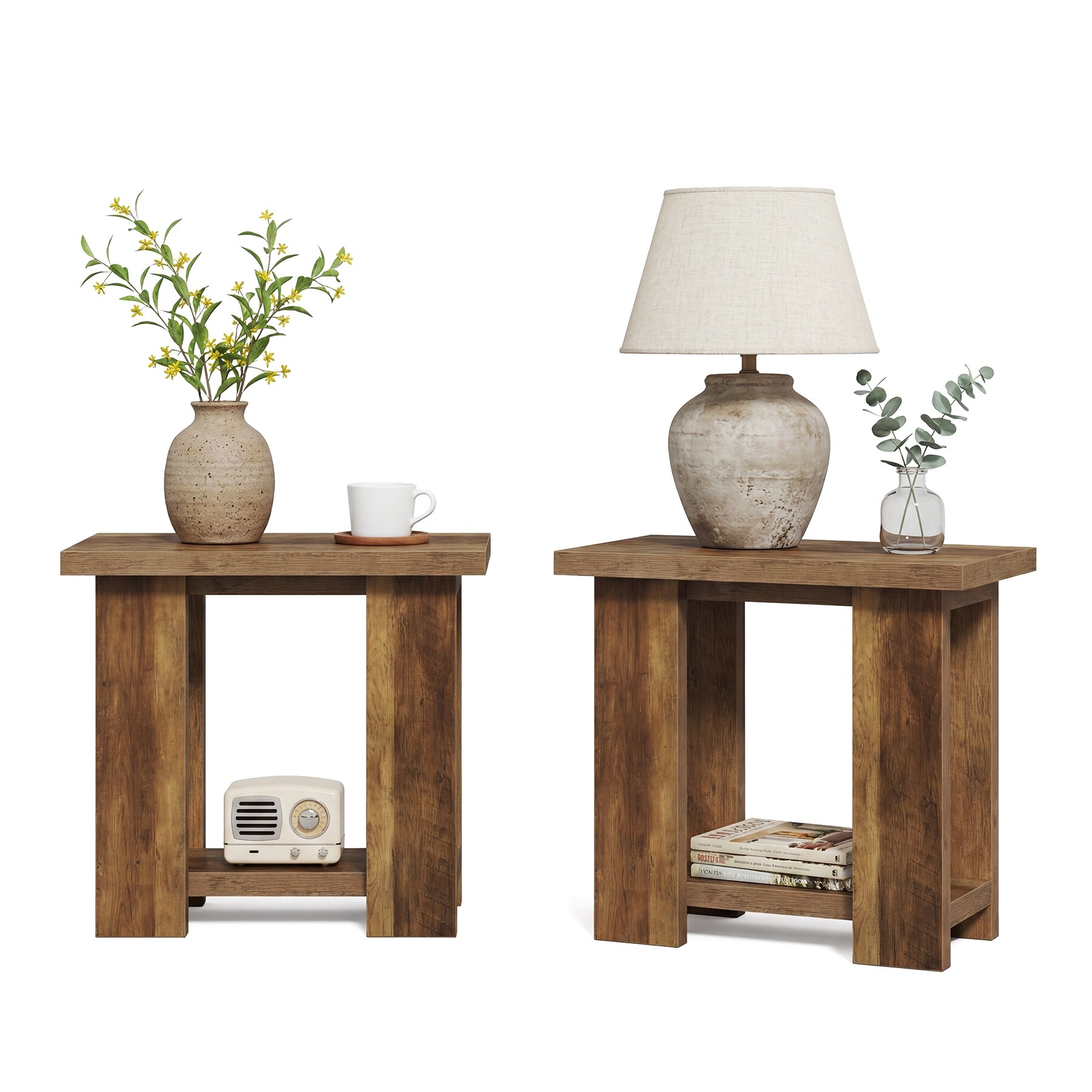 25.59'' Tall Side Table with Open Shelf - Overstock - 43011244