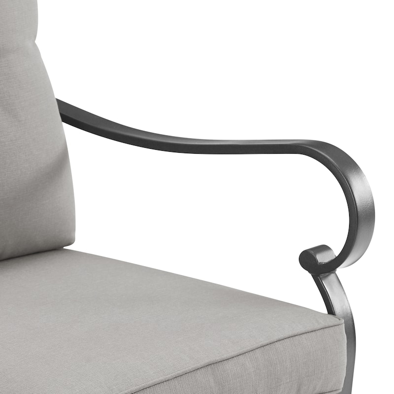 Crosley Dahlia 2Pc Outdoor Metal And Wicker Armchair Set