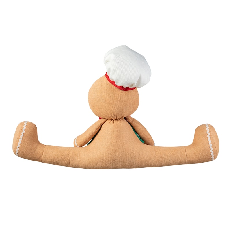 Glitzhome 39"H Telescoped Fabric Christmas Gingerbread Man Home Decor