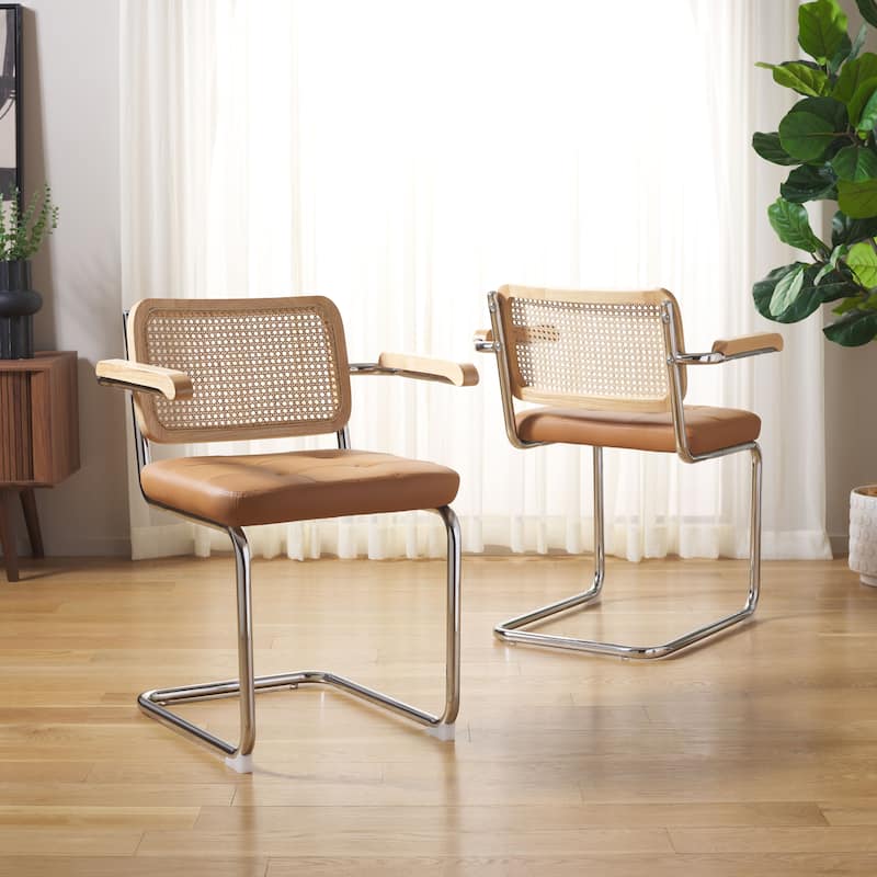 SAFAVIEH Home Coralia 19-inch Dining Arm Chair [SET of 2] - 26Wx22Dx34H