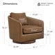 preview thumbnail 39 of 40, Spruce & Spring Classic Swivel Club Accent Chair with Back Cushion & Solid Wood Frame