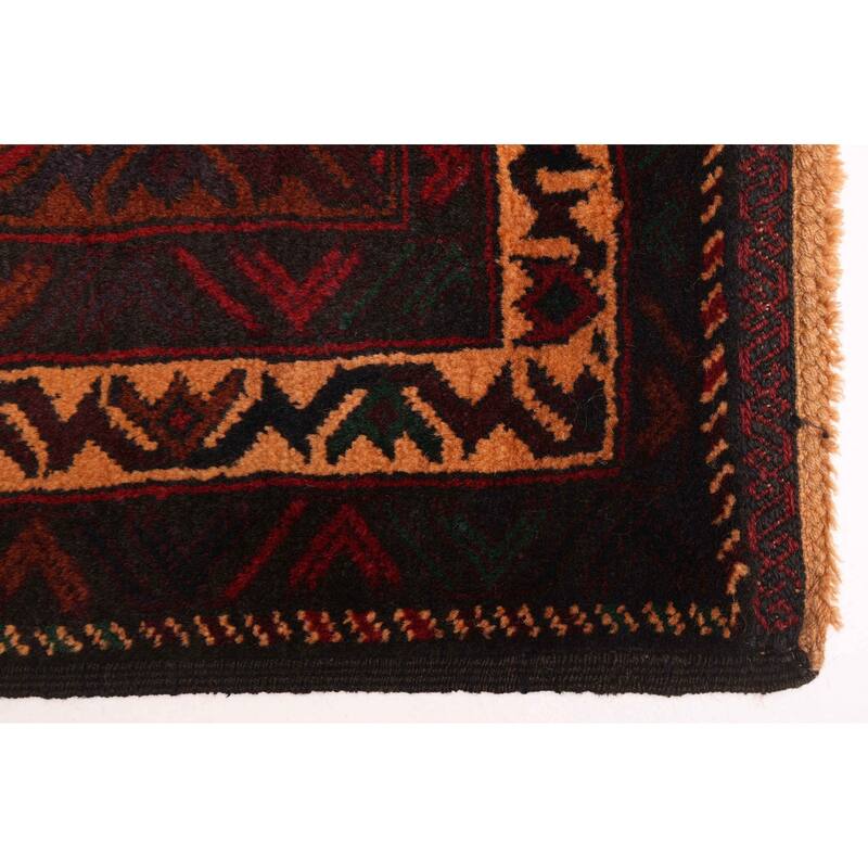 ECARPETGALLERY Hand-knotted Teimani Brown, Red Wool Rug - 3'10 x 7'1