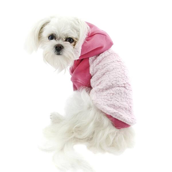 Shop Casual Canine Cozy Fleece Dog Hoodie Pink X Large Free