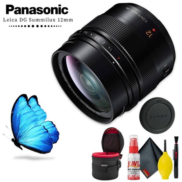 Panasonic Leica Dg Summilux 12mm F 1 4 Asph Lens With Cleaning Kit Overstock