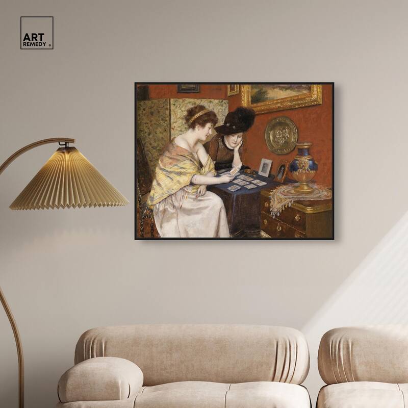 Reading the Cards Canvas by Art Remedy