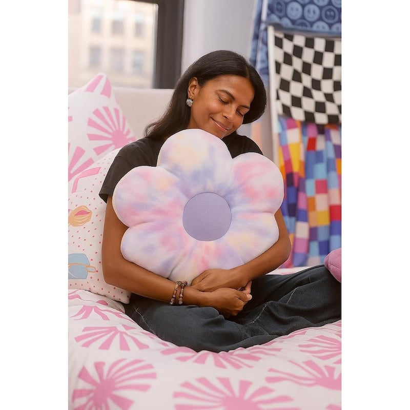Urban Lifestyle Tie Dye Flower Pillow