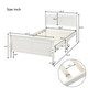 preview thumbnail 8 of 60, Harper & Bright Designs Wood Twin Sleigh Bed with Headboard and Footboard