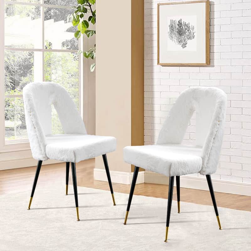 Modern Velvet Upholstered Dining Chairs Set of 6