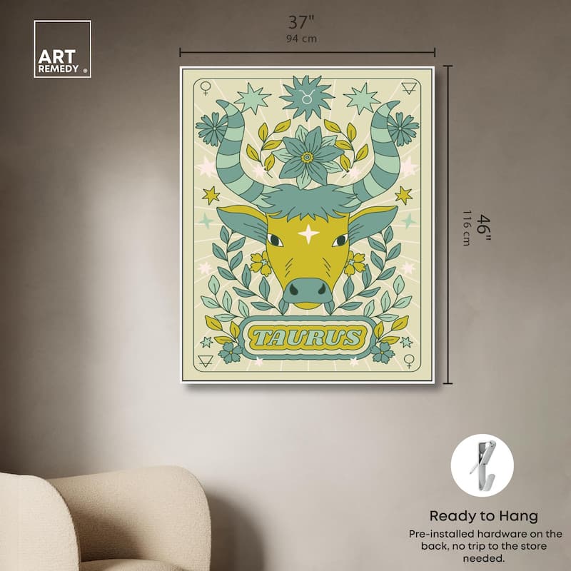 Taurus Stars Card Canvas by Art Remedy