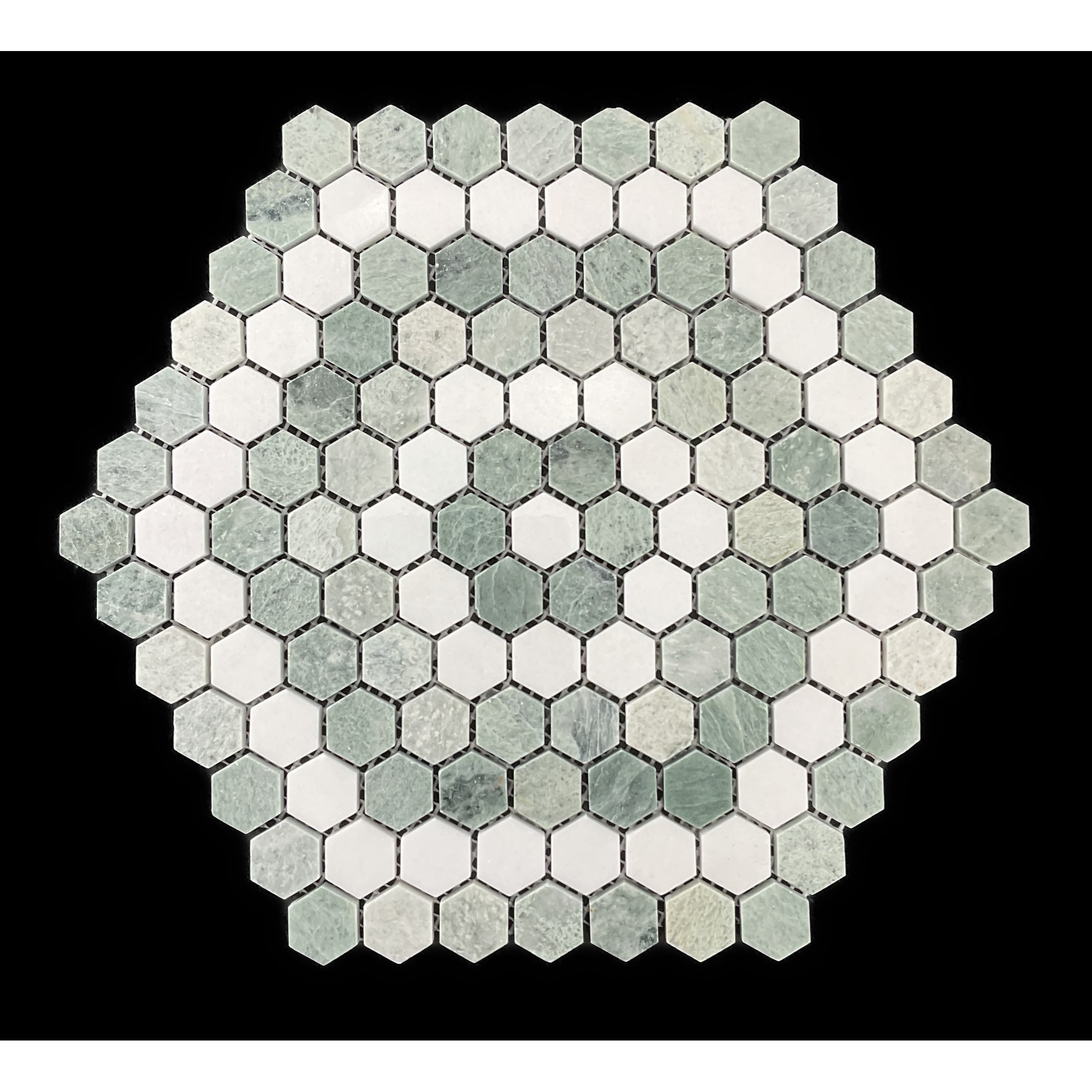 Honeycomb 1" Hexagon Marble Wall And Floor Tile - 1 Case (10 Sheets)