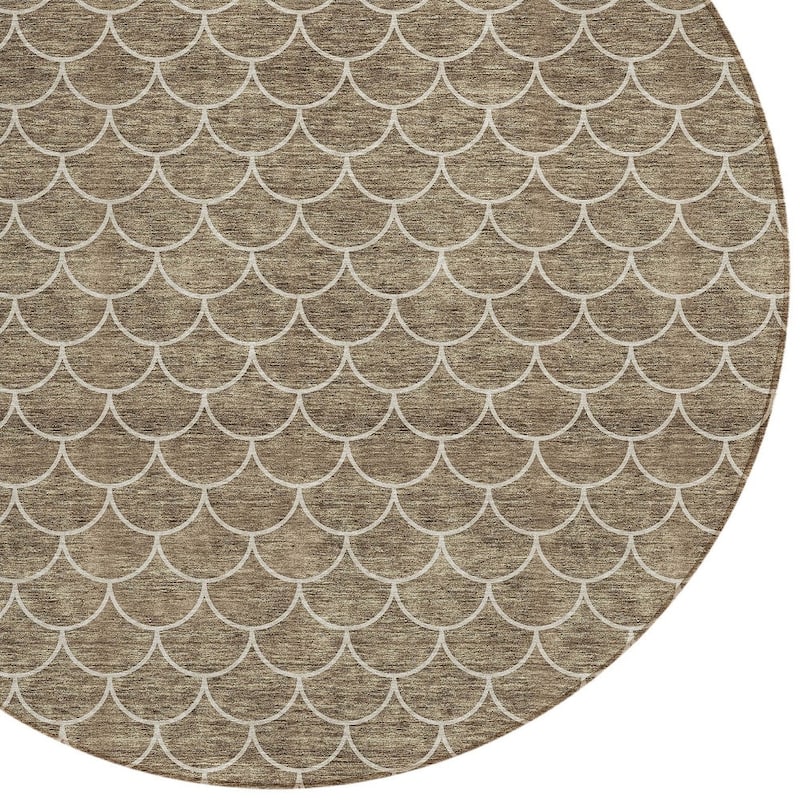 HomeRoots Geometric Transitional Rectangle Outdoor Rug