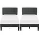 preview thumbnail 19 of 58, VECELO Tufted Upholstered Kids Bed with Adjustable Headboard,Twin Size Bed Set of 2 Grey