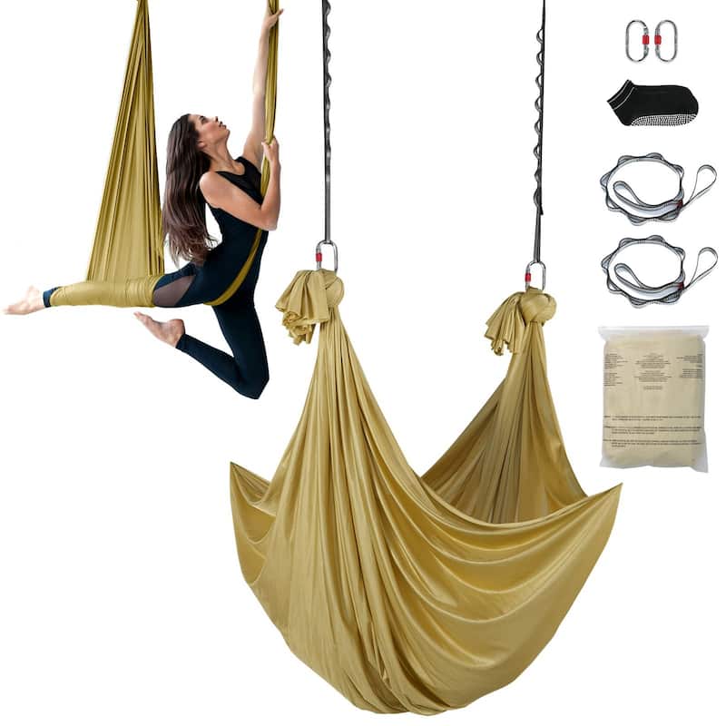 Aerial Fitness Hammock Kit Strong Nylon Swing with Complete Rigging