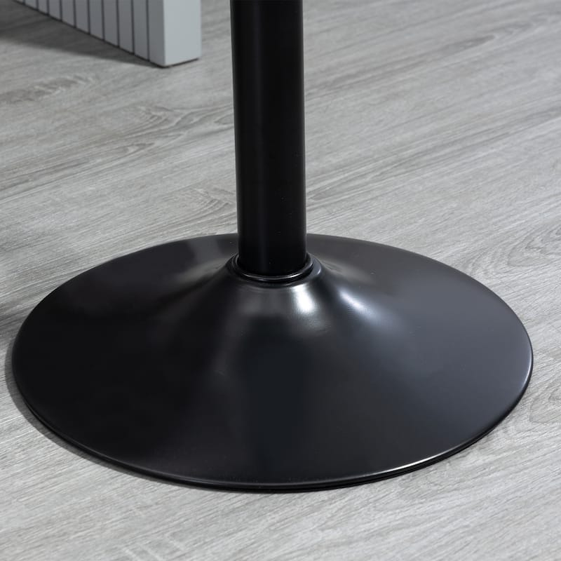 HOMCOM Adjustable Bar Stools Set of 2, Velvet Counter Height Barstool, Upholstered Kitchen Stool with Swivel Seat, Steel Frame
