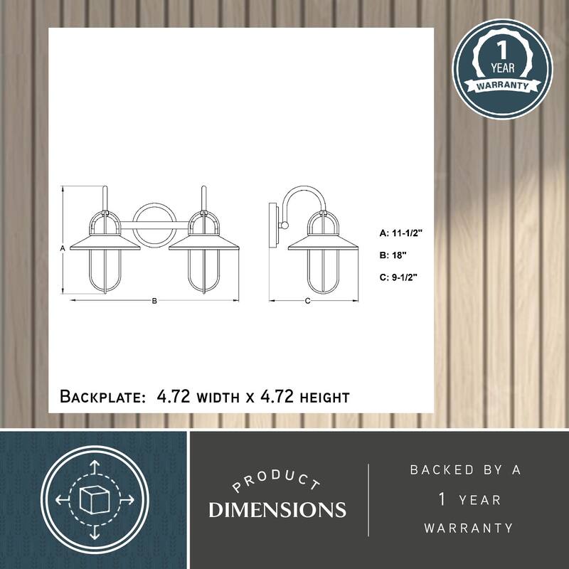 Galena Matte Black and Nickel Coastal Bathroom Vanity Wall Sconce Light Fixture