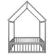preview thumbnail 14 of 42, Twin/Full Wood House Bed with Fence & Roof - Enclosed Play Area for Kids