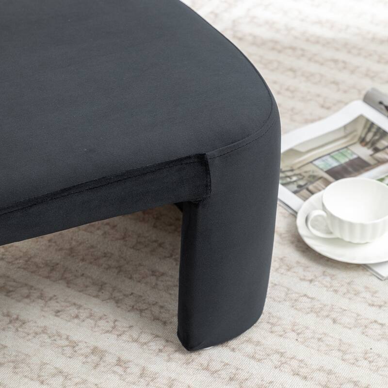 SEYNAR Modern Velvet Rectangle Accent Ottoman