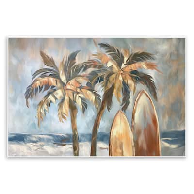 Stupell Warm Tropical Surfboards Wall Plaque Art Design By Ramona Murdock