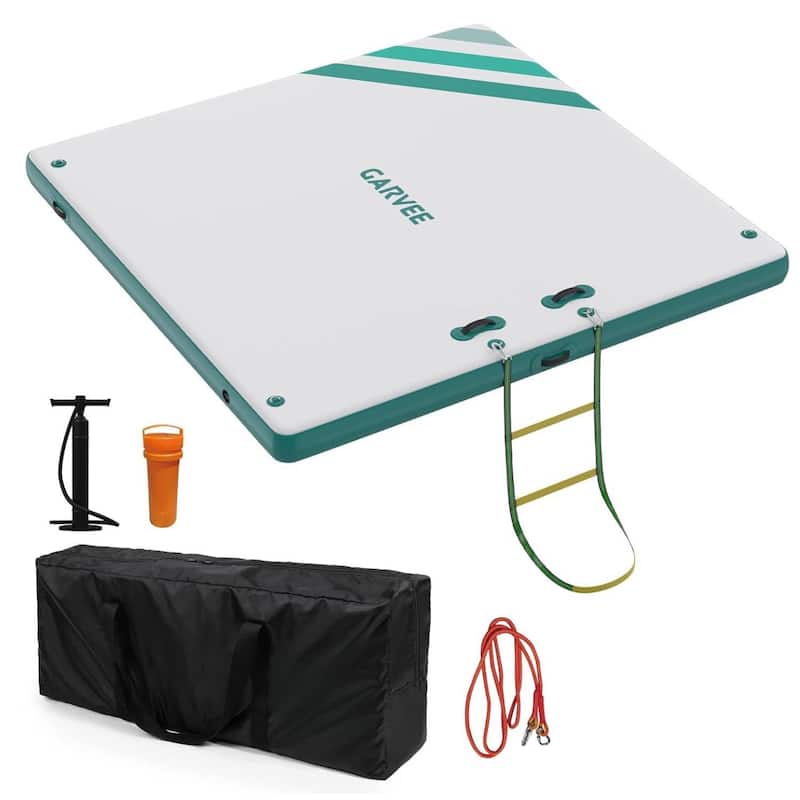 Inflatable Floating Dock Platform with Portable Carrying Bag