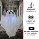 preview thumbnail 4 of 7, Haunted Hill Farm 1.6-ft. Light-Up Ghost Set of 2, Color-Changing, Indoor/Covered Outdoor Halloween Decoration, Poseable