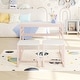 preview thumbnail 2 of 18, Max & Finn Signy Kids Table and 2 Chairs Set with Adjustable Heights, Pink/White