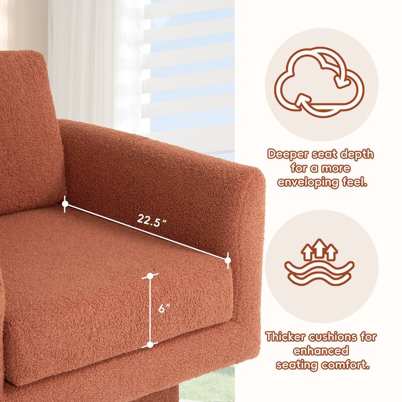Luxurious Teddy Velvet Swivel Chair for Ultimate Comfort and Style