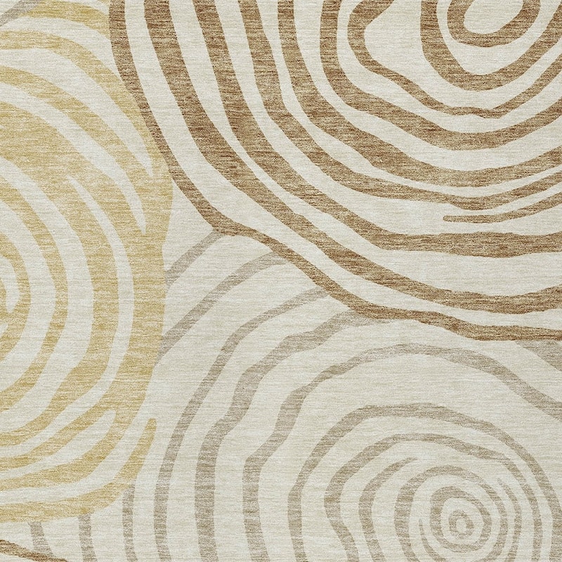 HomeRoots Abstract Transitional Rectangle Outdoor Rug