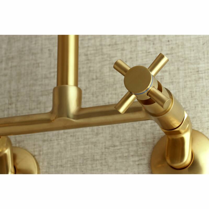 Kingston Brass Concord 8 in. Adjustable Center Wall Mount Kitchen Faucet