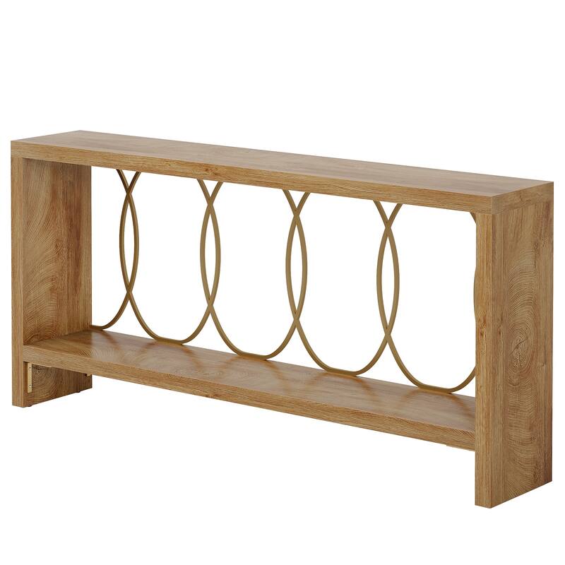 70.9" Extra Long 2-Tier Console Sofa Table with Storage for Entryway