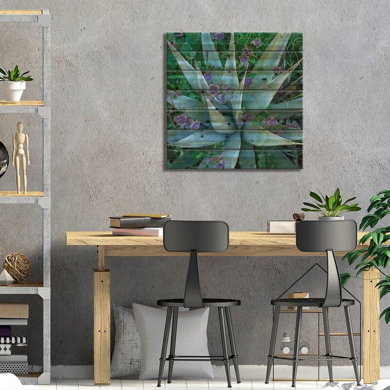 Bluebell And Agave, North America II Print On Wood by Tim Fitzharris - Multi-Color