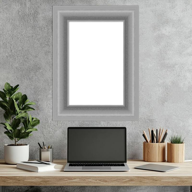 Amanti Art Peak Polished Nickel Framed Dry Erase Magnetic Board