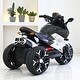 preview thumbnail 12 of 58, 12V Kids Electric Ride-On Motorcycle with Manual Throttle, LED Wheel Lights, Bluetooth Music- Battery Powered Motorbike