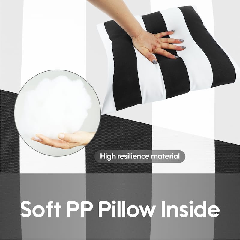 10 Pack Outdoor Throw Pillows,Waterproof & Fade-Resistant Patio Cushions-Soft & Comfortable Decorative Pillow Covers