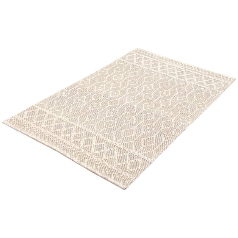 ECARPETGALLERY Braid weave Sienna Taupe Wool Rug - 5'0 x 7'10