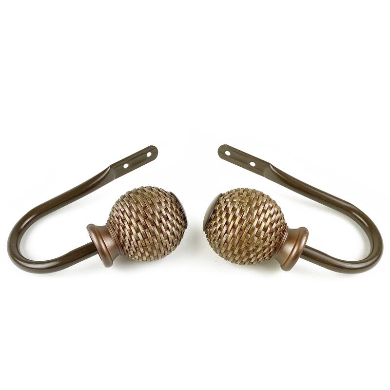 InStyleDesign Norty Curtain Holdback Pair - Cocoa