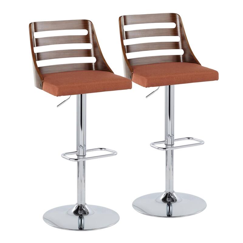 Carson Carrington Oglala Adjustable Bar Stool with Rounded Rectangle Footrest (Set of 2)