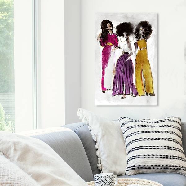 Wynwood Studio 'Ladies Code' Fashion and Glam Wall Art Canvas Print Dress -  Yellow, Pink - Bed Bath & Beyond - 31586508
