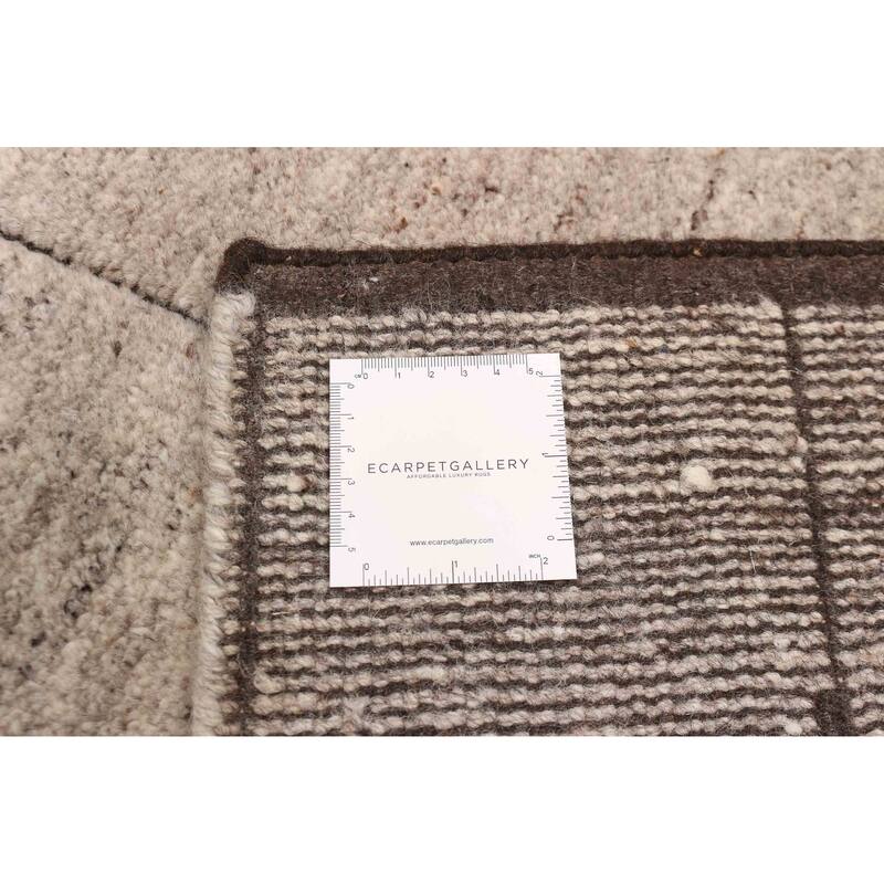 ECARPETGALLERY Hand-knotted Tangier Light Grey Wool Rug - 5'1 x 7'11