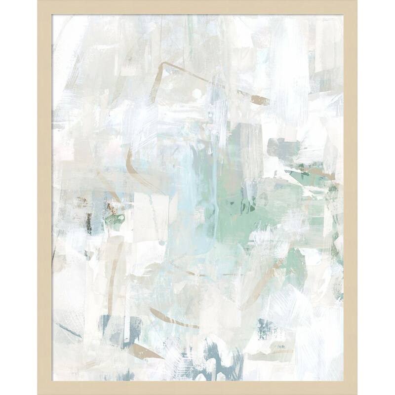 Impasto Poem No. 2 by June Erica Vess Wood Framed Wall Art Print - Svelte Natural