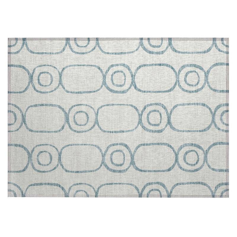 Machine Washable Indoor/ Outdoor Modern Vibe Chantille Rug