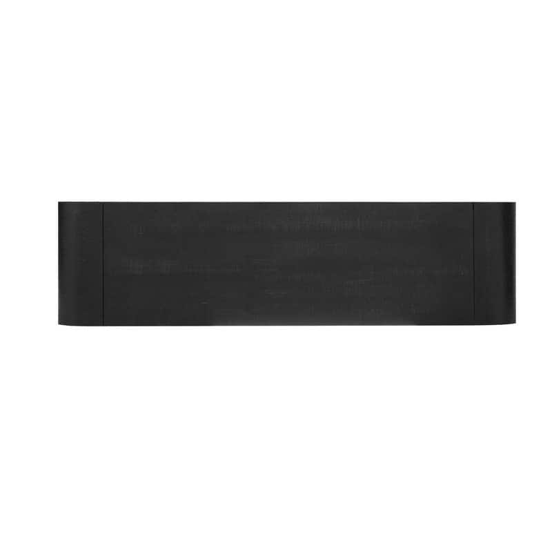 Versatile 60" Console Table with Woven Wood Slats and Solid Wood Veneer for Entryway or Living Room