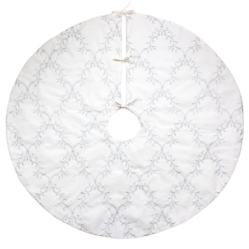 Homey Cozy Velvet Embroidered Christmas Tree Skirt