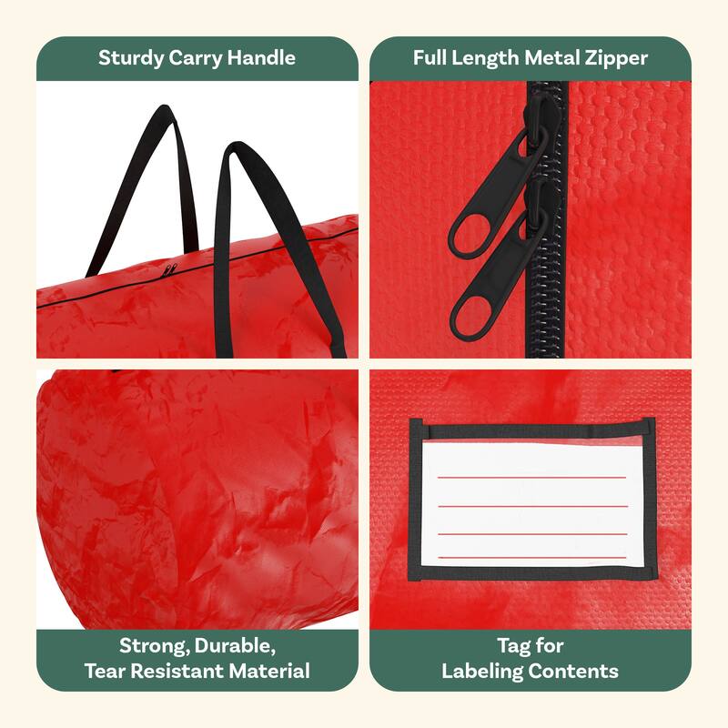 Christmas Tree Storage Bag for 12-Ft Artificial Trees by Elf Stor (Red)