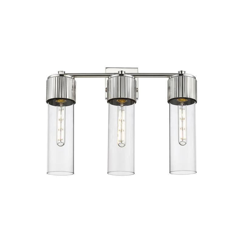 Innovations Lighting 428-3W-16-21 Bolivar Vanity Bolivar 3 Light 21" - Polished Nickel / Clear